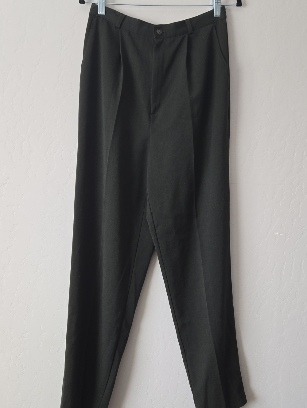 Briggs Womens Green High-Rise Pleated Trousers